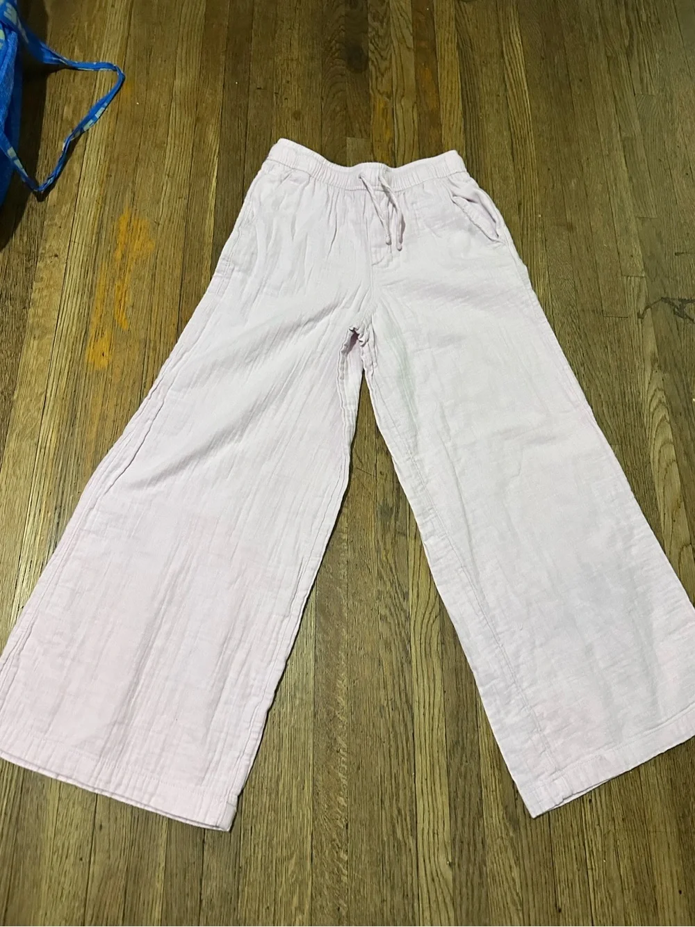 Old Navy Pale Pink Elastic Waist Wide-Leg Pants girls
